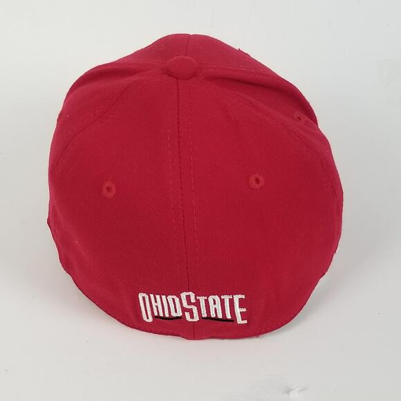 Ohio State Buckeyes Hat Cap Fitted Mens Large Red NCAA Football Stretch Fit - Picture 7 of 12